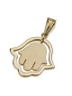 14K Gold Hanging Hamsa Pendant