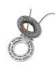 Silver and Gold Wheel Necklace - Traveler's Prayer