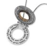 Silver and Gold Wheel Necklace - Traveler's Prayer