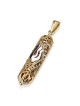 Deluxe 14K Gold Torah Scroll Mezuzah Pendant