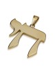 14K Gold Slender Chai Pendant Necklace - Yellow or White Gold