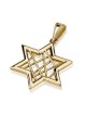 14K Gold Wired Star of David Pendant