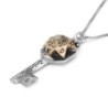 Silver and Gold Uriel Key Kabbalah Necklace