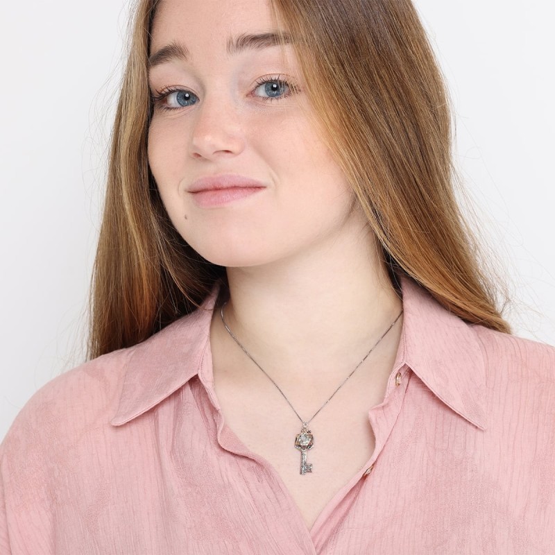 Collier Kabbale Uriel Key Argent et Or
