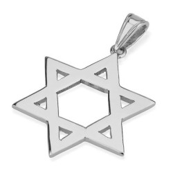Large 14K Gold Classic Star of David Pendant