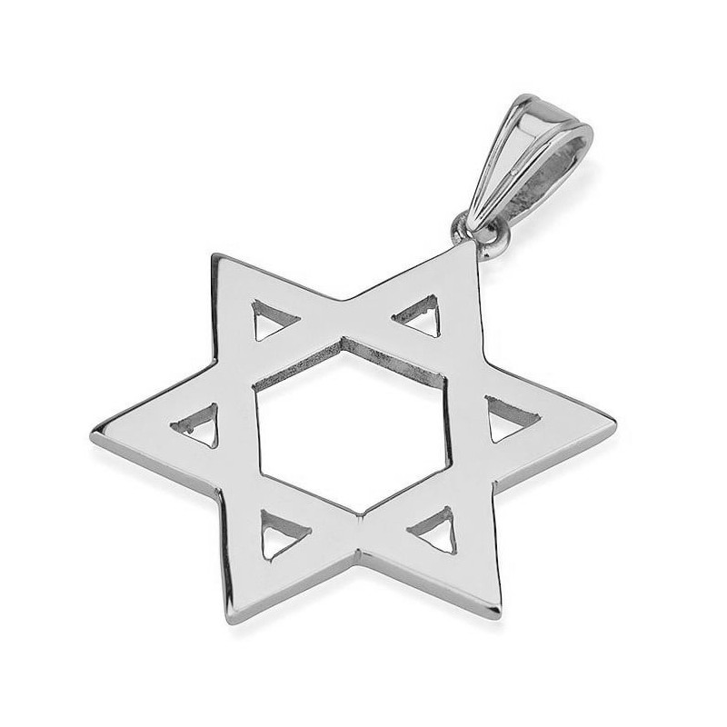 Large 14K Gold Classic Star of David Pendant