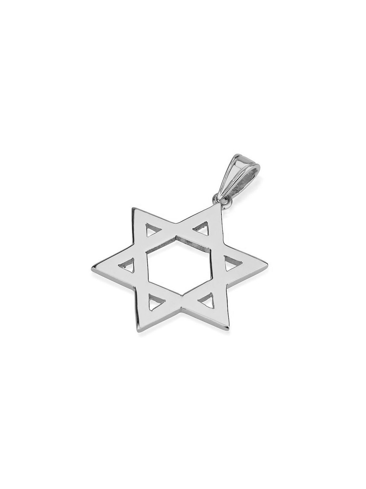 Large 14K Gold Classic Star of David Pendant