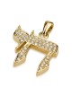 18K Gold Sea of Diamonds Chai Pendant