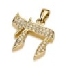 18K Gold Sea of Diamonds Chai Pendant
