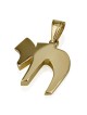 14K Gold Script Chai Pendant