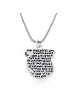 Silver Lyre Pendant Necklace