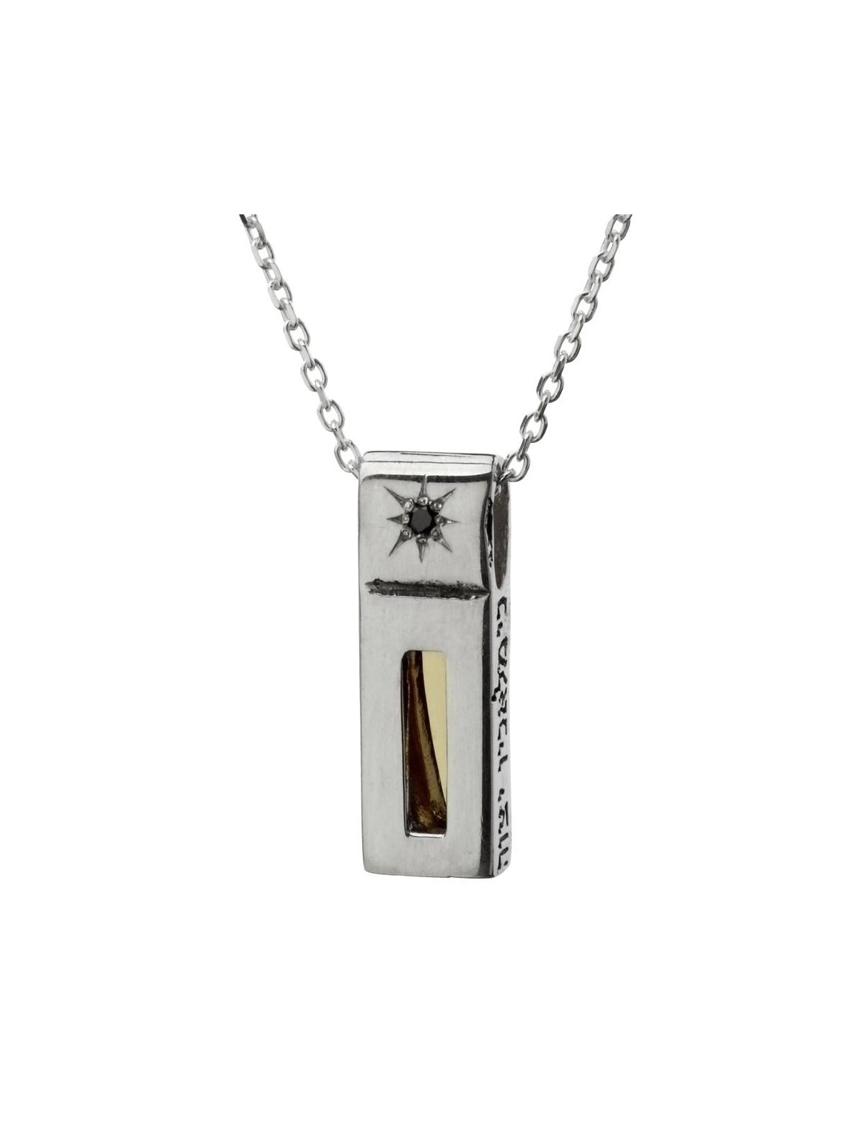 Car il donnera à ses anges cinq métaux collier pendentif Kabbale (Psa