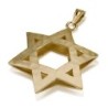 14K Gold Arched Star of David Pendant