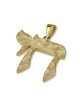 14K Gold Brushed Chai Pendant