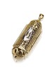 14K Gold Torah Scroll Mezuzah Pendant