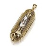 14K Gold Torah Scroll Mezuzah Pendant