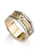 14K Gold Octagonal Ani L'Dodi Spinner Wedding Ring - Song of Songs 6:3