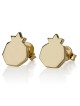 Boucles d'oreilles à tige classiques en or 14 carats avec grenade