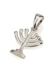 14K White Gold Menorah Pendant