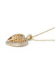 14K Gold Large Heart Shaped Tree of Life Pendant with Diamonds