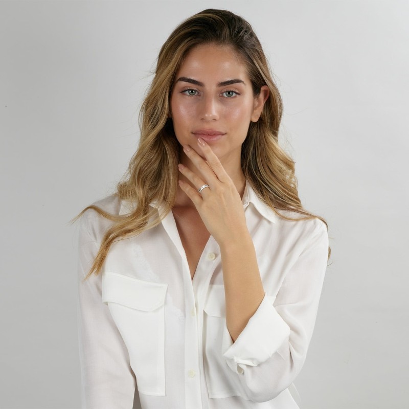 Bague de bénédiction sacerdotale en argent sterling 925 en hébreu-anglais - Chiffres