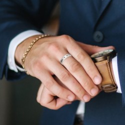 925 Sterling Silver Priestly Blessing Ring in Hebrew-English - Numbers