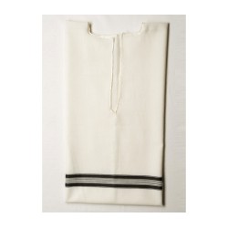 Talitnia White Wool Tallit Katan Without Center Frin... | Tallit Katan