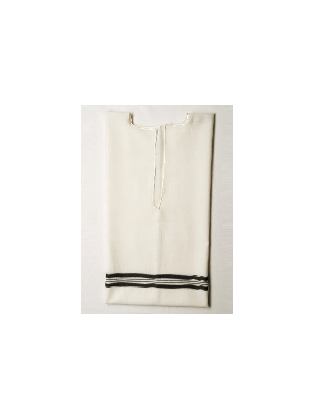 Talitnia White Wool Tallit Katan Without Center Frin... | Tallit Katan