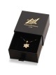 Collier double pendentif étoile de David en or 14 carats avec diamants (choix o