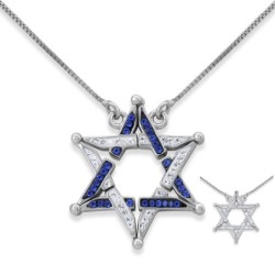 Interlocked Star of David Large Necklace With Reversibility