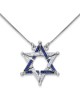 Grand collier étoile de David entrelacée avec réversibilité