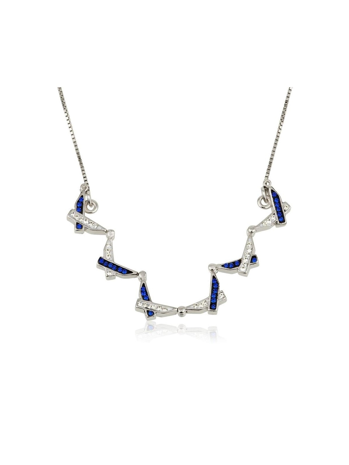 Grand collier étoile de David entrelacée avec réversibilité