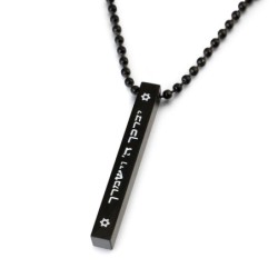 Stainless Steel Priestly Blessing Bar Pendant with Ball Chain Unisex N