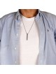 Stainless Steel Priestly Blessing Bar Pendant with Ball Chain Unisex N