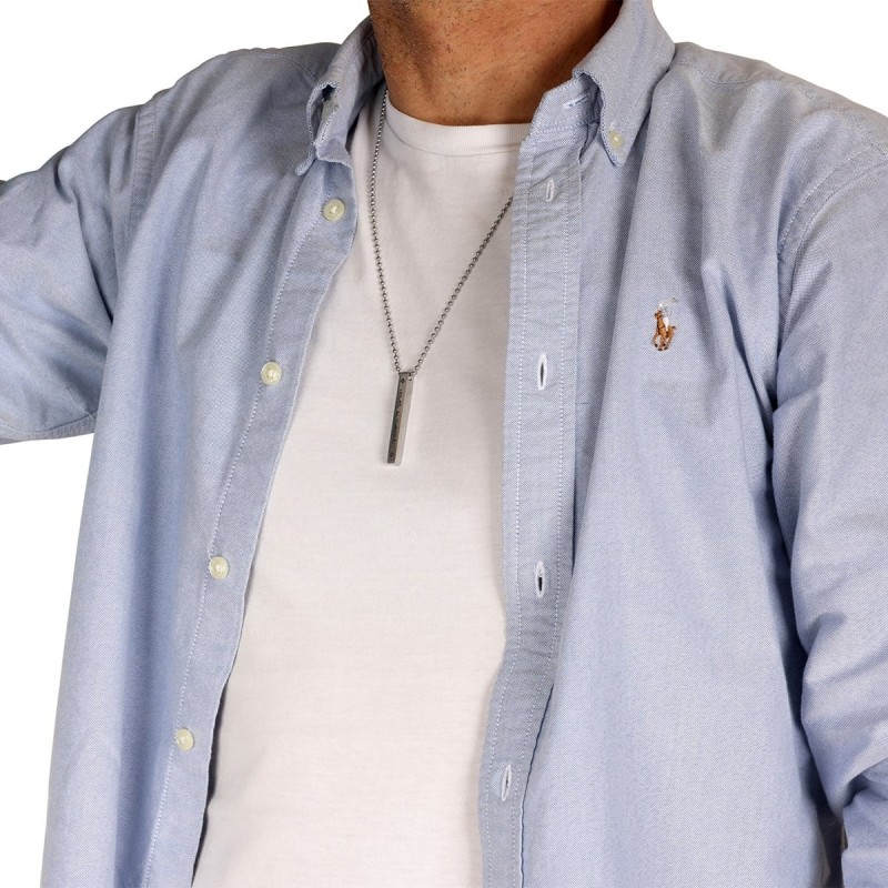 Pendentif de barre de bénédiction sacerdotale en acier inoxydable avec chaîne à billes unisexe N