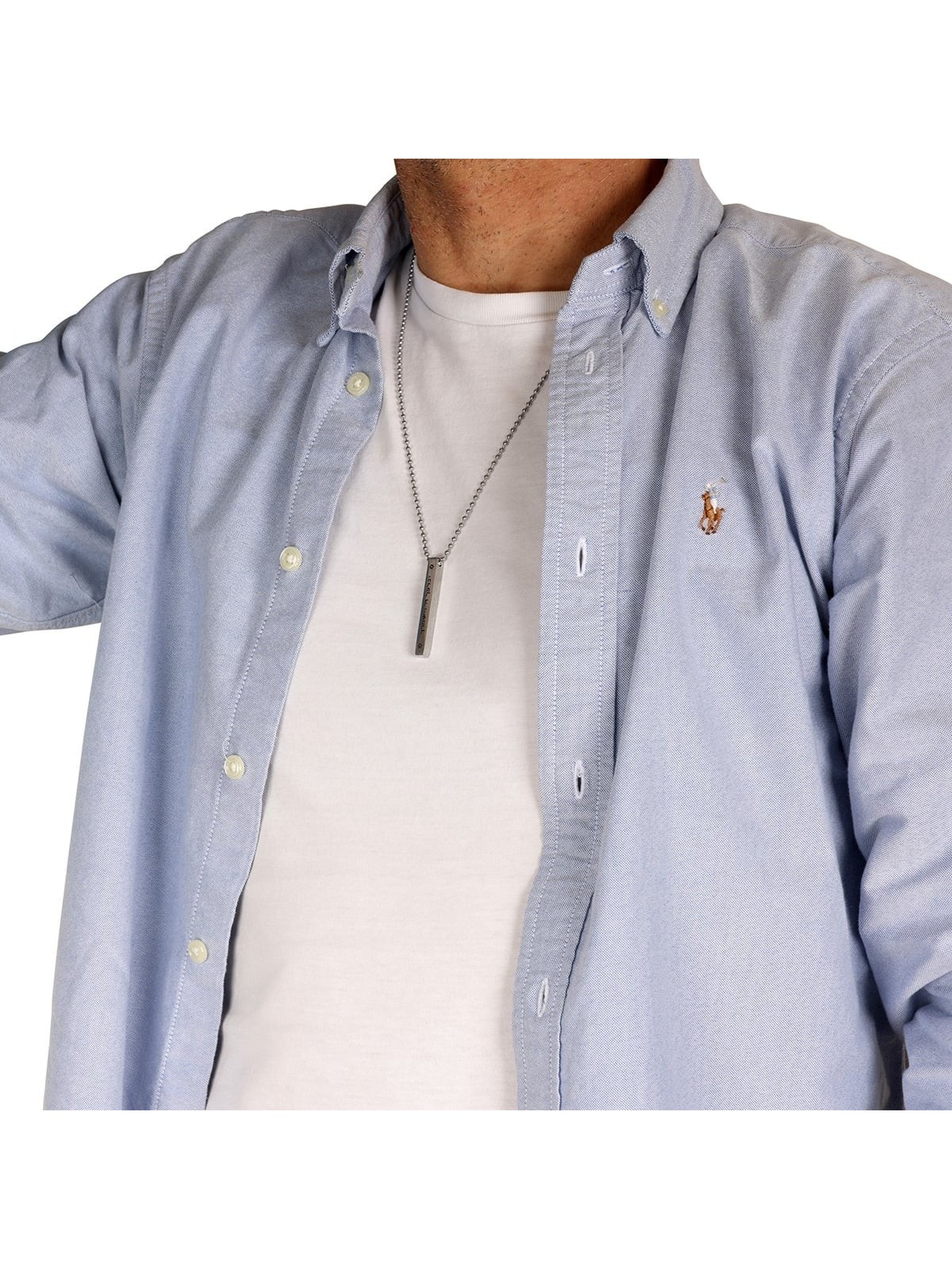 Stainless Steel Priestly Blessing Bar Pendant with Ball Chain Unisex N