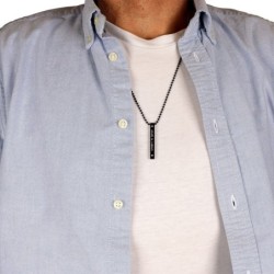 Stainless Steel Priestly Blessing Bar Pendant with Ball Chain Unisex N