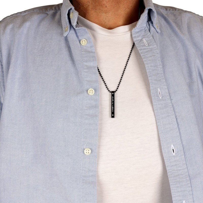 Pendentif de barre de bénédiction sacerdotale en acier inoxydable avec chaîne à billes unisexe N