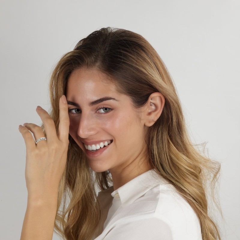 Bague tournante Shema Yisrael en argent sterling 925 - Deutéronome 6:4