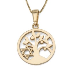 שרשרת תליון נשים זהב 14K עם מגן דוד