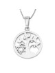 14K Gold Women's Tree of Life Pendant Necklace with Star of David
