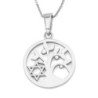14K Gold Women's Tree of Life Pendant Necklace with Star of David