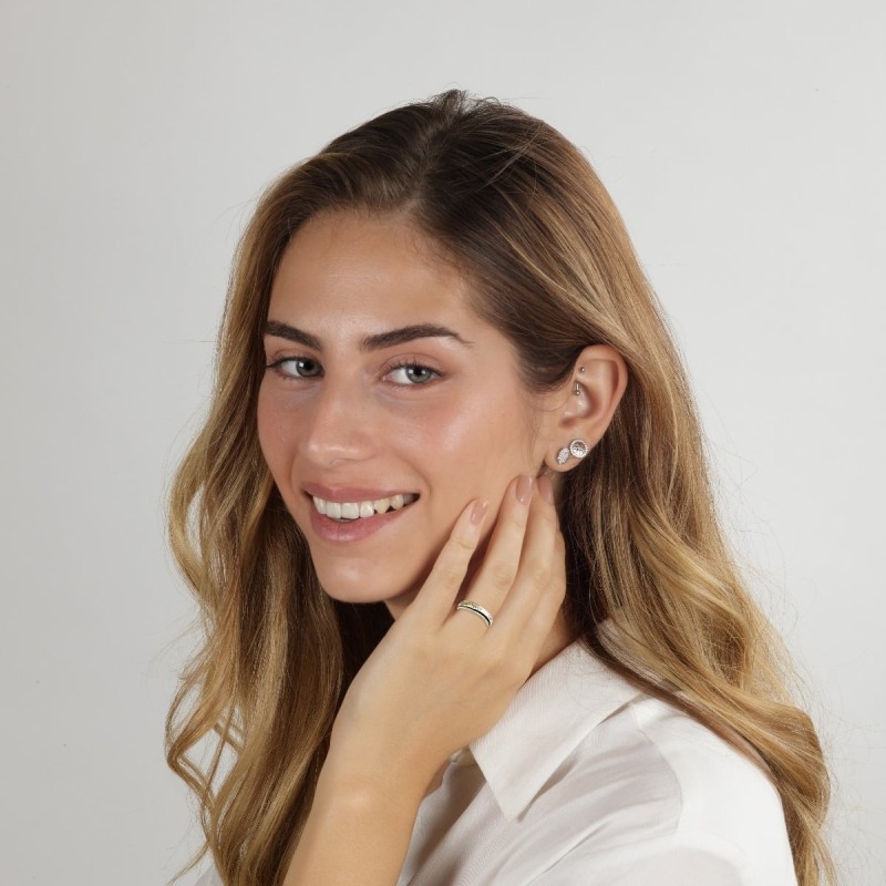Bague tournante Ani LeDodi en or 9 carats et argent sterling 925 unisexe - Chanson