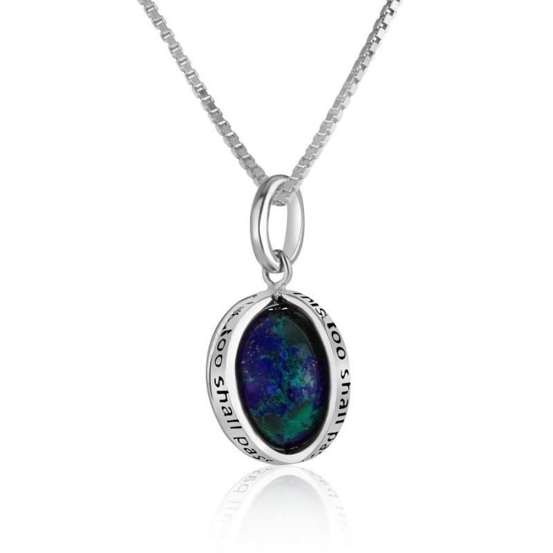 Collier Marina Jewelry en argent sterling et pierre d'Eilat - This Too Sha