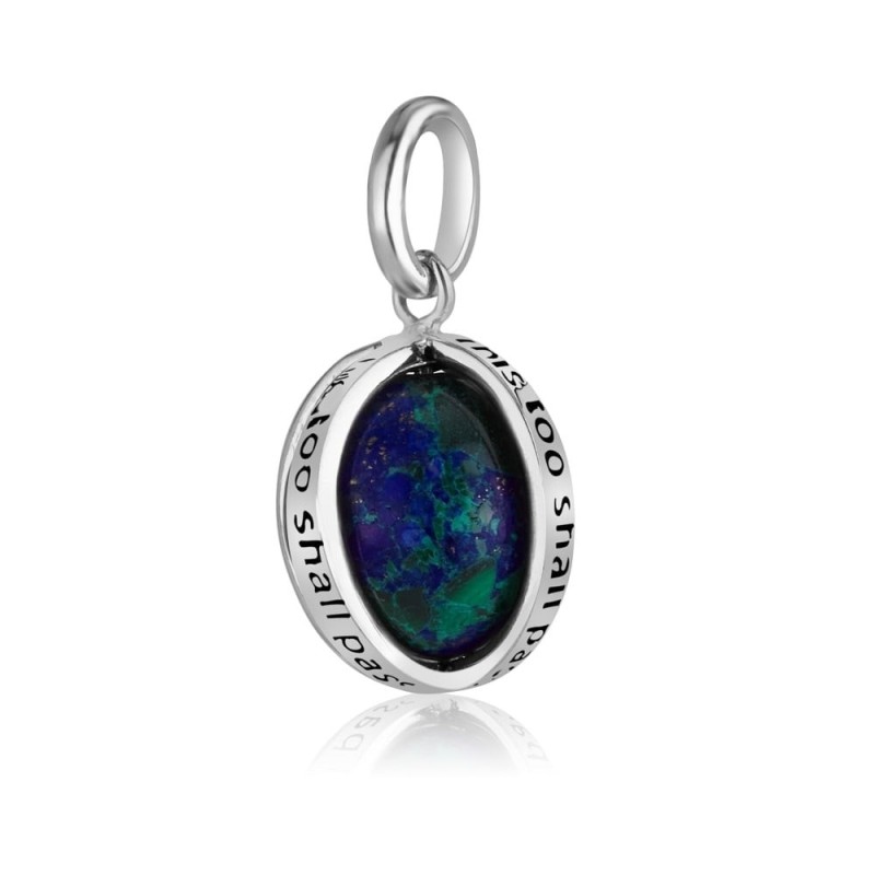 Marina Jewelry Sterling Silver and Eilat Stone Necklace - This Too Sha