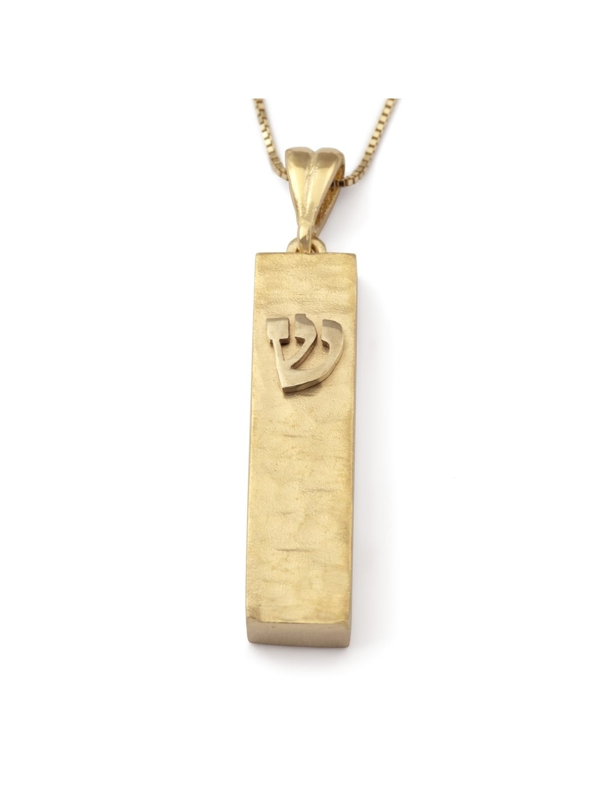Collier pendentif mezouza en or 14 carats