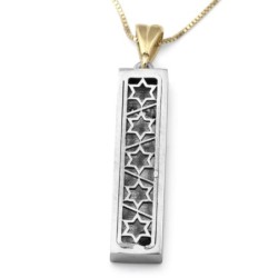 14K Gold Mezuzah Pendant Necklace