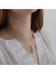 Sterling Silver Star of David Pendant Necklace with Onyx Filling