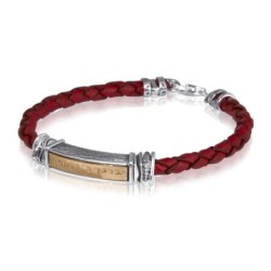 Priestly Blessing: Leather, Gold and Silver Unisex Bracelet (Variety o