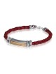 Priestly Blessing: Leather, Gold and Silver Unisex Bracelet (Variety o